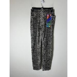 NWT Coco + Carmen Black White Cheetah Print Pull On Pants Sz S
